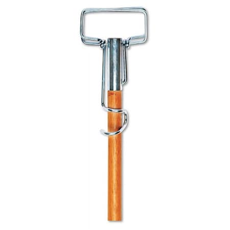 Pinpoint Spring Grip Metal Head MOP Handle for Most MOP Heads with 60 in. Wood Handle - Natural - 60 in. PI3209324